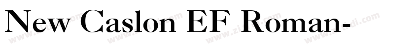 New Caslon EF Roman字体转换